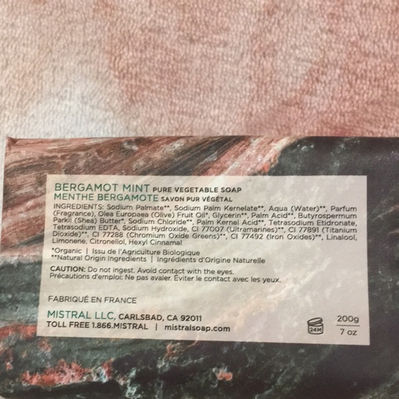 Mistral Malachite Scented Luxury Hand Soap NWT Large 7 oz Bar France - Picture 8 of 8